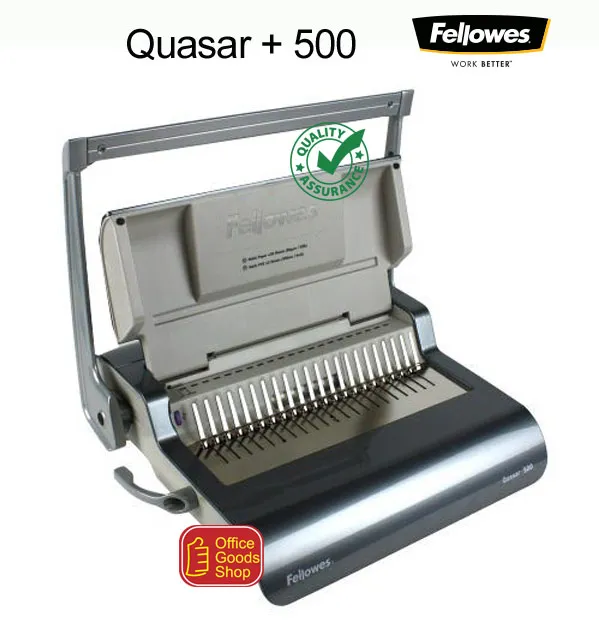 FELLOWES Quasar+500 Manual Plastic Comb Binding Machine Maximum Comb