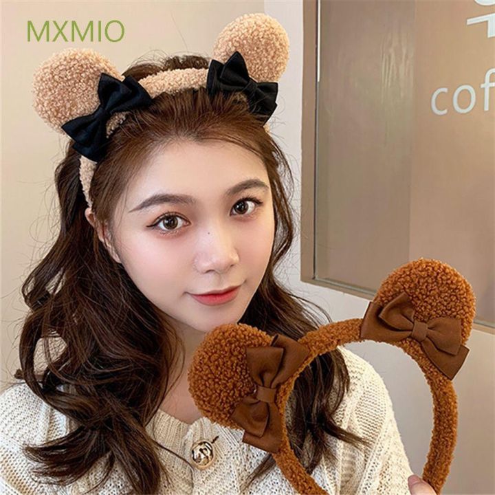 mxmio-cute-korean-style-headband-fashion-women-hair-hoop-bear-ear-hairband-plush-washing-face-sweet-headdress-bow-girls-hair-accessories-multicolor-qc7311709
