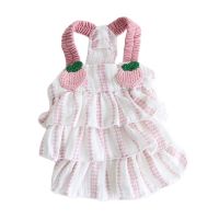 New Dog Cat Dress Tutu Pink Peach Design Pet Puppy Skirt Spring/Summer Clothes Outfit 5 Sizes Dresses