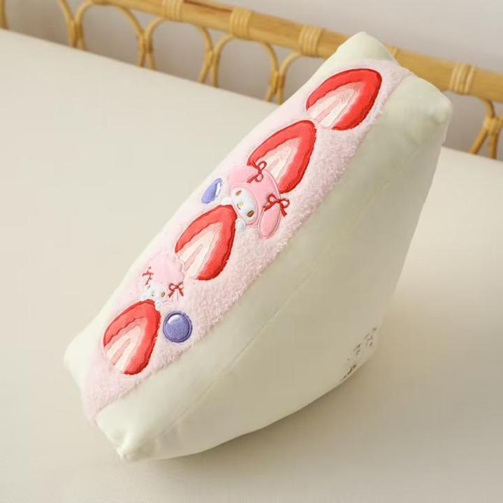 my-melody-แซนวิชรูปทรงหมอน-sanrio-kuromi-cinnamoroll-ผลไม้แซนวิชการ์ตูนตุ๊กตาหนุนของเล่นตกแต่งบ้านของขวัญวันเกิด