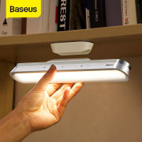 Baseus โคมไฟตั้งโต๊ะแขวนโคมไฟตั้งโต๊ะแม่เหล็กไร้สาย Touch LED โคมไฟตั้งโต๊ะชาร์จ Stepless Dimming Cabinet Light Night Light สำหรับตู้เสื้อผ้าตู้เสื้อผ้า Home Office ห้องครัว