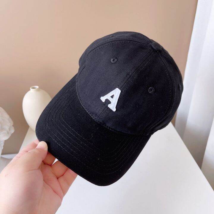 Topi Cotton Korean Style Tulisan A Letters Baseball Cap High Quality
