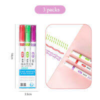 3/6 Color Rollerball Tip Highlighter Marker Line Piece Dot Flower