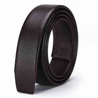 grain head layer cowhide leather belt and male automatically card slot with 3.4 wide is the body ◘