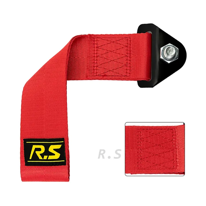 Car Tow Strap Towing Rope Belt Heavy Duty Red Tow Rally Hauling Tool
