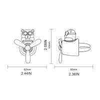 แผ่นกระจายแสงสำหรับตกแต่งเครื่องดับกลิ่นที่มีช่องนำร่องหมีน่ารักอุปกรณ์ตกแต่งรถยนต์ของขวัญที่มั่นคงสำหรับเพื่อนร่วมงานในครอบครัว