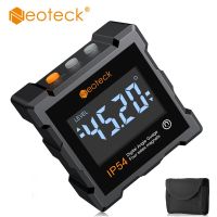 Neoteck 4 Side Magnets Digital Bevel Box Digital Protractor Digital Level Angle Finder Bevel Gauge Inclinometer IP54 Level Box