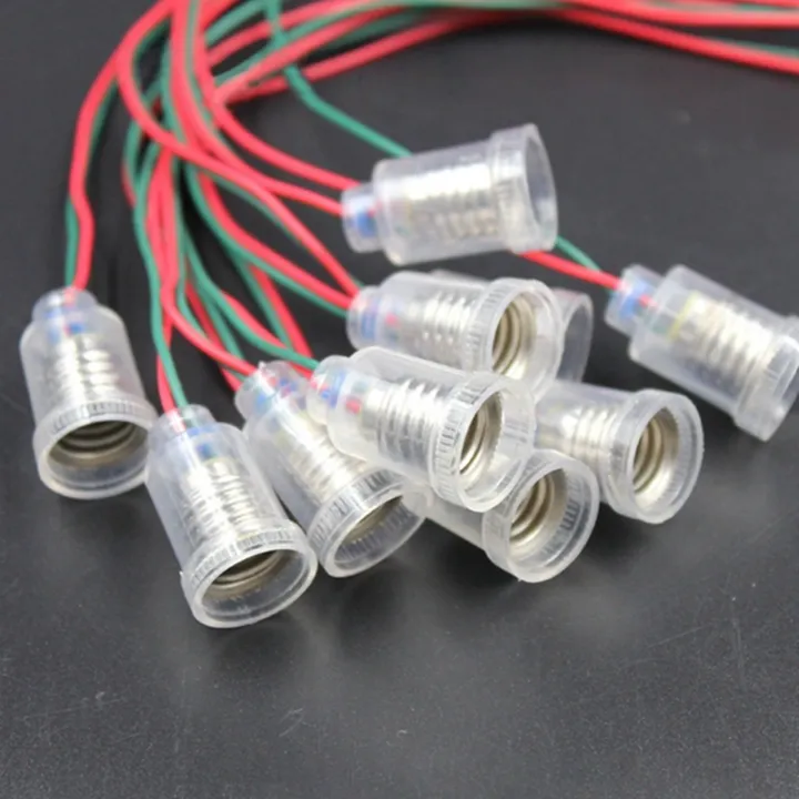 10/20PCS E10 lamp holder With wire Small lampholder e10 base teaching