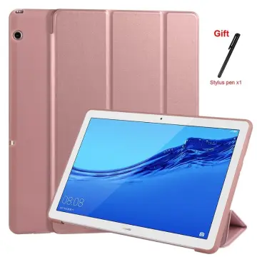 Tablet Case Rotating Flip Cover Stylus Pen For Huawei Mediapad T5 10.1″ Pink
