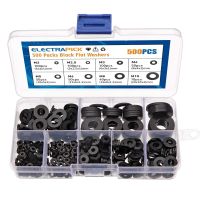 500pcs M2 M2.5 M3 M4 M5 M6 M8 Nylon Flat Washer Plastic Insulation Spacers Seals Gasket Washers O Ring Assortment Kit