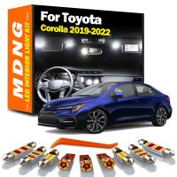 11ชิ้น Canbus ไฟติดรถยนต์ภายในสำหรับ Toyota Corolla 2019 2020 2021 2022หลอดไฟเบรกชุดไฟโดมแผนที่ภายใน LED ไม่มีข้อผิดพลาด