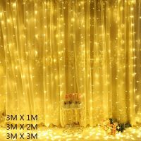 {Best-selling party decoration}  LED โคมไฟทองแดงคริสต์มาสม่านสตริงไฟนางฟ้าพวงมาลัยตกแต่งคริสต์มาสสำหรับบ้านแต่งงานห้องนอนตกแต่งกลางแจ้งแสง