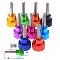 1Pcs Metric M5 Anodized Aluminum High Step Thumbscrew 20x11mm Big Knurled Head Hand Tighten Screw Stainless Steel Thread 6-100mm Screw Nut Drivers