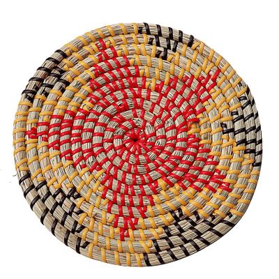 Straw Round Home Dining Table Anti-Scalding Heat Insulation Pad Coaster Pan Mat Pot Mat Placemat