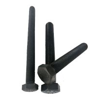 ۞๑☸ 1pcs M8x240mm black color outer hexagon full thread screw lengthing bolt machine nail 8.8 grade carbon steel TYPE00212