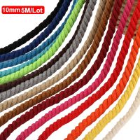 (Leisurely)15สี5เมตรสี10มิลลิเมตรสามบิดเชือกฝ้ายสายสตริงสำหรับสายคล้องกระเป๋าอุปกรณ์ตกแต่งบ้าน DIY เชือกที่ทำด้วยมือ