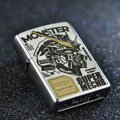 [Not Include Liner] Zippo Lighter Case Genuine Super Mechwarrior Gundam Engraved Shell