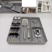 Cutlery Organizer Kitchen Drawer Organizer Tray Spoon Cutlery Separation Finishing Storage Box Tableware Kitchen Accessories