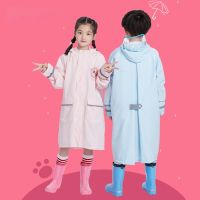 Raincoat Children Rain Poncho Boys Girls Poncho with Schoolbag Child Thickened Windbreaker Raincoat Rain Poncho