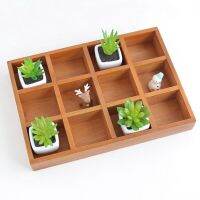 Grocery Retro Wooden Finishing Storage Box Jewelry Box Square Old Multi-meat Wooden Box Flowerpot Desktop Storage