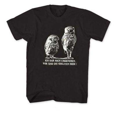 Owl Inscription Tshirt Mens Tshirt Size S3Xl