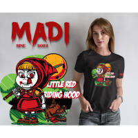 เสื้อยืดโอเวอร์ไซส์MADI เสื้อยืด หนูน้อยหมวกแดง เดือดๆ Cotton100% แบรนด์แท้ เสื้อยืดชาย หญิง S-5XL