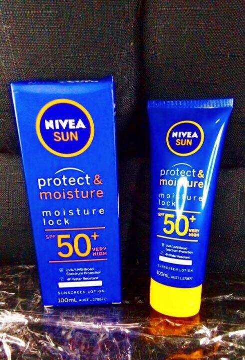 NIVEA SUN PROTECT & MOISTURE MOISTURE LOCK SPF50 + VERY HIGH UVA UVB ...