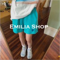 [ส่งของ]EMILIA SHOP กางเกงขาสั้น กางเกงเอวสูง สไตล์เกาหลี เสื้อผ้าแฟชั่นผู้หญิง 2023 ใหม่ A24L095 0421