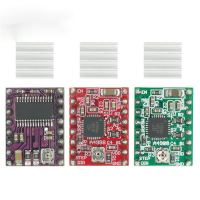 ชิ้นส่วนเครื่องพิมพ์3D A4988 DRV8825 Stepper Motor Driver พร้อมอ่างความร้อนสำหรับ SKR V1.3 1.4 GTR V1.0 RAMPS 1.4 1.6 MKS GEN Board