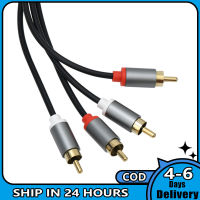 สายเสียง Hifi 2 Rca ถึง2เสียง Rca สายทีวี Audio วิดีโอดอกบัวคู่สำหรับลำโพงเครื่องเล่นซีดีโฮมเธียเตอร์