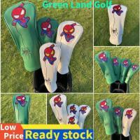 2023 NEW for☇¤┅ Spider-Man Golf Woods Covers 1 3 5 UT For Driver Hybrid Fairway Wood Clubs Set PU Leather Golf Cover Golf Club Protector Golf Accessories