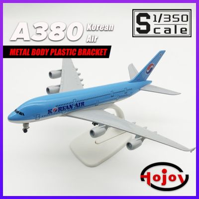 ☌卐 jiozpdn055186 Escala 1/350 Comprimento 20cm Korean Air A380 Metal Diecast Avião Modelo de Brinquedos Presente Para Meninos Crianças Coleção Infantil