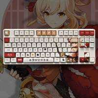 Genshin ผลกระทบธีม YOIMIYA Pbt วัสดุข้อความเหมือนกับ108คีย์ชุดสำหรับ61 87 104 108ที่สำคัญแป้นพิมพ์กล Oem รายละเอียด