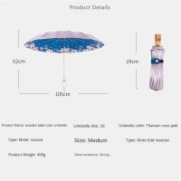 Umbrella Windproof Umbrella Titanium silver UV-Protection Umbrella Flower Series Umbrella High-Grade 16Bone