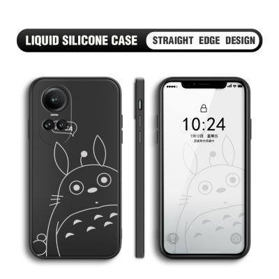 GGK เคสสำหรับ OPPO Reno10 Pro 5G Ghibli Miyazaki Hayao เพื่อนบ้านเคสโทรศัพท์ของฉันปลอกซิลิโคนของเหลวทรงสี่เหลี่ยมดั้งเดิมคลุมทั้งหมดเคสป้องกันทนแรงกระแทกกล้อง