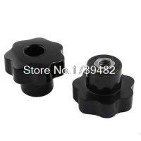 ▧✌๑ Woodworking M7 Thread Through Hole Black Star Jig Screw Knob 2 Pcs