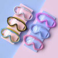 2 in 1 HD Anti-Fog Swim Goggles Anti-UV Glasses Adjustable Waterproof Large Frame Silicone Swimming Glasses Children Earplug Accessories Accessories