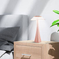 Modern Touch Sensor Table Lamp Transparen Crystal Creative Table Light USB Rechargeable Eye Protection Dimmable Night Light