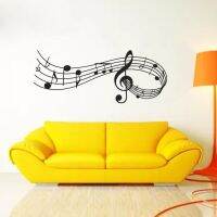 Wall Sticker Decor Music Notes Melody Wall Bedroom Wall Musical House Decor Office Christmas Door Room Decoration Window M1t6