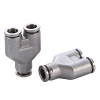 QDLJ-4/6/8/10/12/14/16mm Y Type 3 Way Spliter Pneumatic 304 Stainless Steel Push In Quick Connector Release Air Fitting