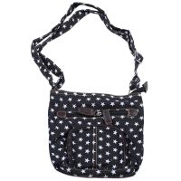 fashion retro denim crossbody bag women classic canvas pochette casual zipper soft messenger small shoulder bags Black