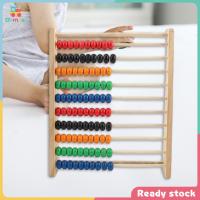 Gemvan ลูกปัดหลากสีไม้ Abacus กรอบมอเตอร์อย่างดีทักษะ100ลูกปัดสำหรับเด็ก