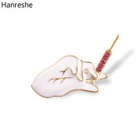 【JH】 Hot Sale Enamel Lapel Brooch Pin Syringe Doctor Hat Badge Accessories Jewelry