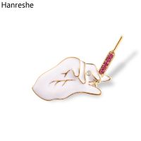 【YF】✢☸  Hot Sale Enamel Lapel Brooch Pin Syringe Doctor Hat Badge Accessories Jewelry