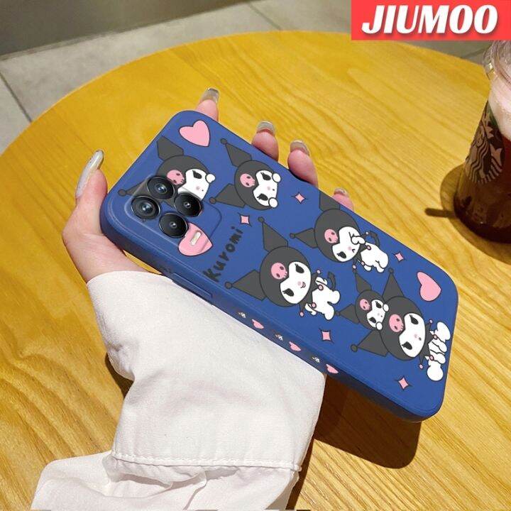 เคส-jiumoo-สำหรับ-realme-8-4g-realme-8-pro-เคสซิลิโคนนิ่มแฟชั่นขอบสี่เหลี่ยม-kuromi-น่ารักลายดีไซน์ใหม่เคสกันกระแทกคลุมทั้งหมดเคสป้องกันเลนส์กล้อง