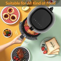 แผ่นรองแผ่นนึ่งสำหรับอบซับในซิลิโคนใช้ซ้ำได้หม้อทอด Air Fryer พรมในรถแบบนอนสติ๊กแผ่นรองทำอาหารสำหรับอุปกรณ์ครัวทรงสี่เหลี่ยมทรงกลม