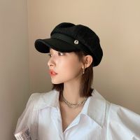 New Spring Fashion Beret Hat Newsboy Cap PU Leather Cap Octagonal Hat Warm Hats Baker Boy Hats Visor Hat Autmn Casual Fedora Hat