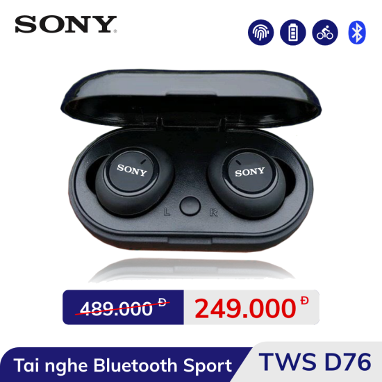 Tai nghe bluetooth tws sony d76 phi n b n qu c t true wireless