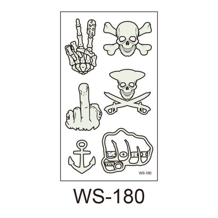รอยสักเรืองแสง20แบบทันสมัยสติกเกอร์ติดร่างกายแบบชั่วคราวสำหรับคลับปาร์ตี้แบบใช้แล้วทิ้ง
