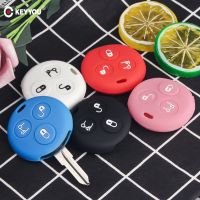 【cw】 KEYYOU 3 Buttons Silicone Car Key Cover Fob Case For Mercedes Benz Smart City Roadster Fortwo Key Holder Cover Car Styling